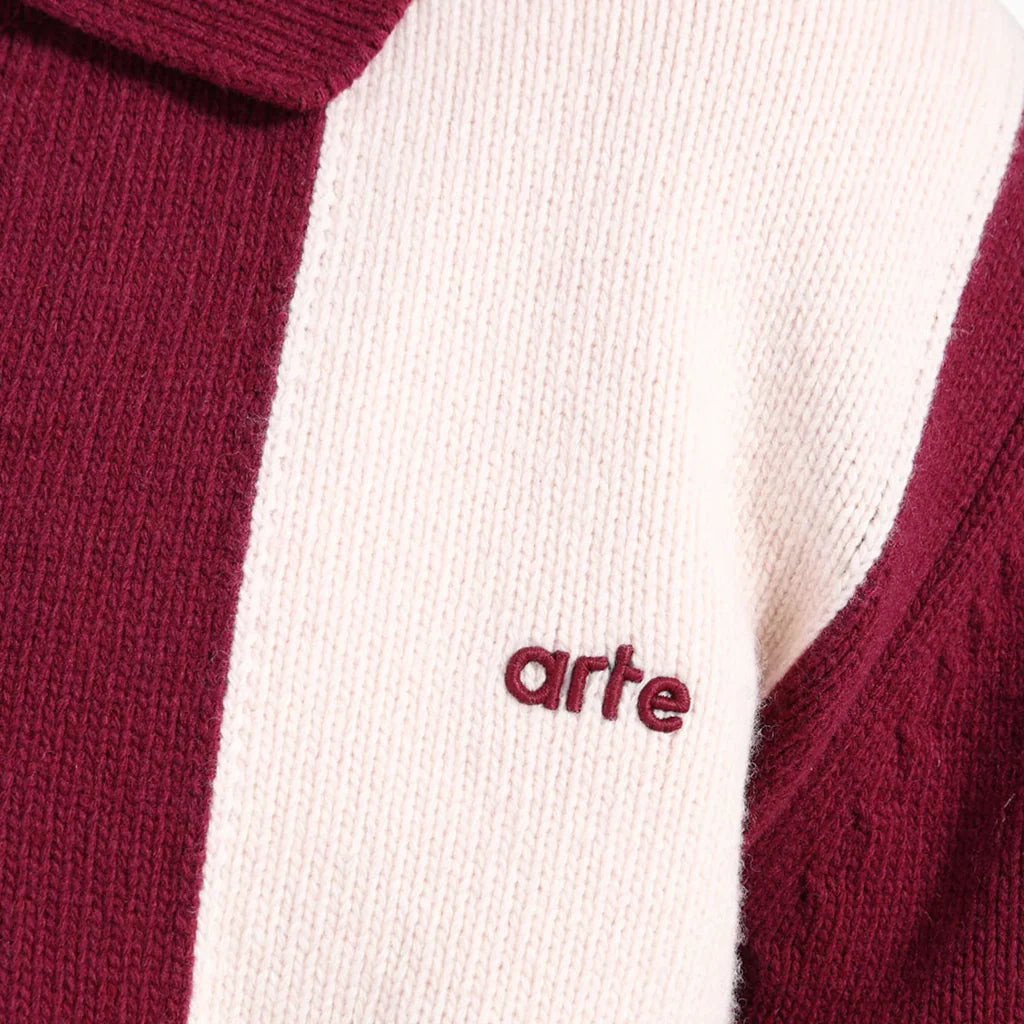 Cardigan Bordeaux / Cream