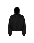 ESSENTIAL + BOXY HOODIE - BLACK