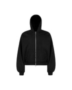 ESSENTIAL + BOXY HOODIE - BLACK