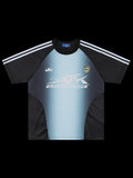 OVER5IZE "seer" JERSEY BLACK & BLUE