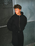 ESSENTIAL + BOXY HOODIE - BLACK