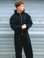 ESSENTIAL + BOXY HOODIE - BLACK