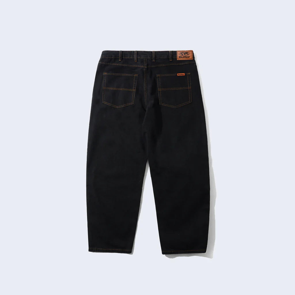 Baggy Denim Jeans Washed Black