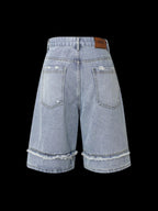 OVER5IZE "cyanide" JORTS LIGHT BLUE