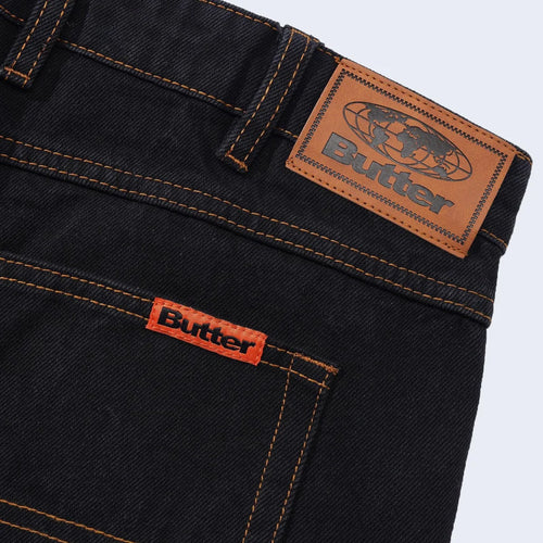 Baggy Denim Jeans Washed Black