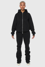 HEAVYWEIGHT ZIP UP HOODIE - VANTA BLACK