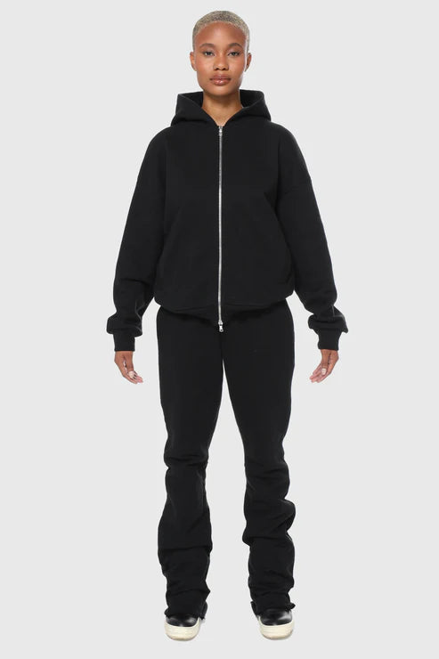 HEAVYWEIGHT ZIP UP HOODIE - VANTA BLACK