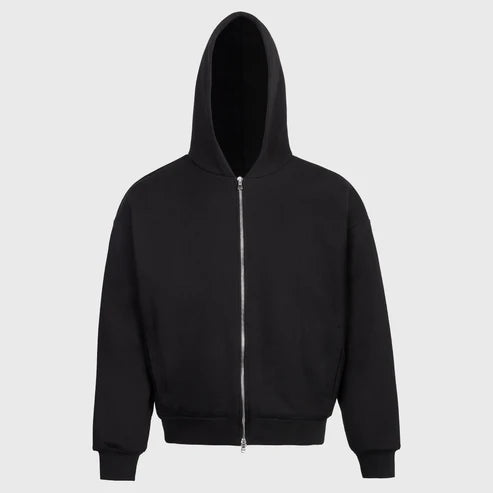 HEAVYWEIGHT ZIP UP HOODIE - VANTA BLACK