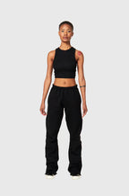 VANTA BLACK STACKED SWEATPANTS