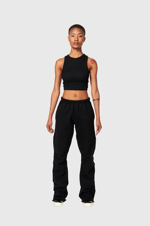 VANTA BLACK STACKED SWEATPANTS