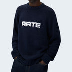 Pixel Front Knit Navy