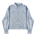 BLUE STRIPED SEAMED SHIRT