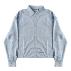 BLUE STRIPED SEAMED SHIRT