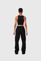 VANTA BLACK STACKED SWEATPANTS